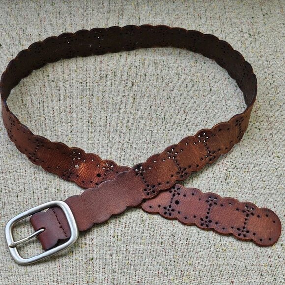 Aeropostale Accessories - Vintage Aeropostale Leather Belt Brown Genuine Leather Waistband Size 30 in
